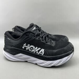 Hoka One One Bondi 7 Running Shoes Women Size 10 B Black Comfort Sneakers